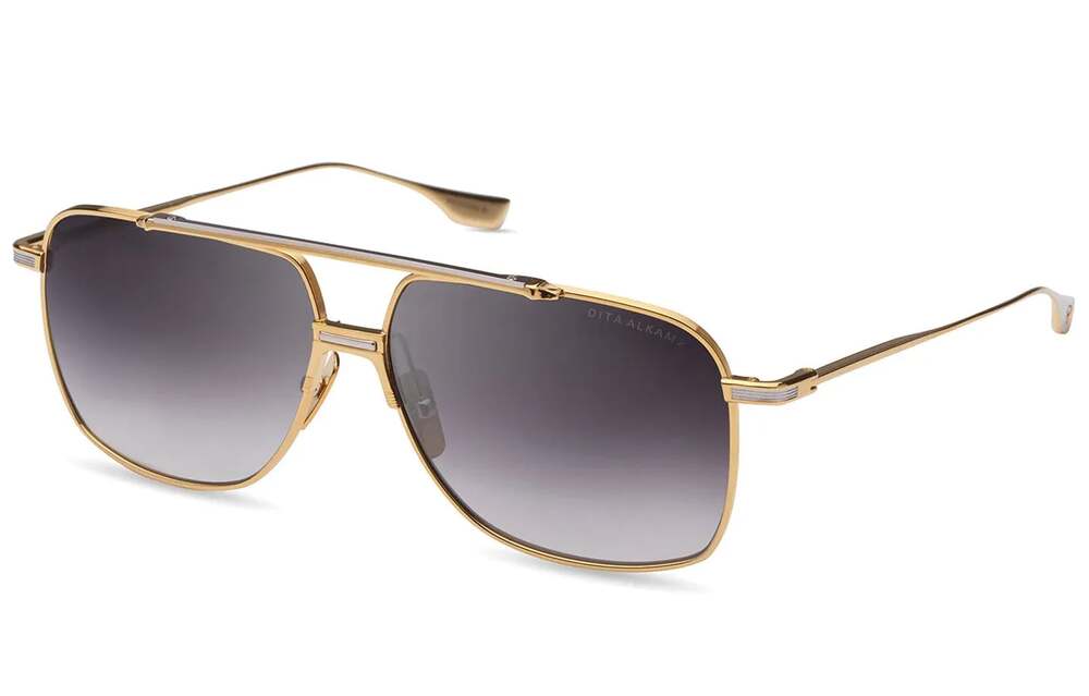 Dita Alkamx DTS100-A-01 Navigator Sunglasses in Yellow Gold and Silver